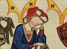 Reinmar von Zweter - Detail aus dem Codex Manesse